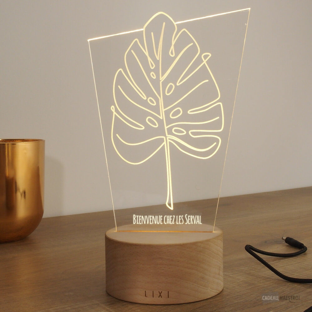 Lampe Lixi Monstera à Personnaliser - Lampe Personnalisée