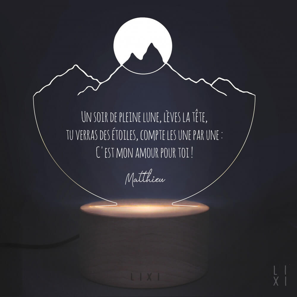 Lampe Lixi Moonlight à Personnaliser - Lampe Personnalisée