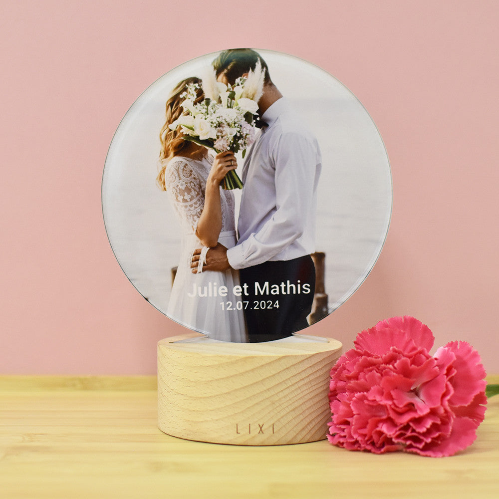 Lampe Lixi Photo et Texte à Personnaliser - Lampe Personnalisée