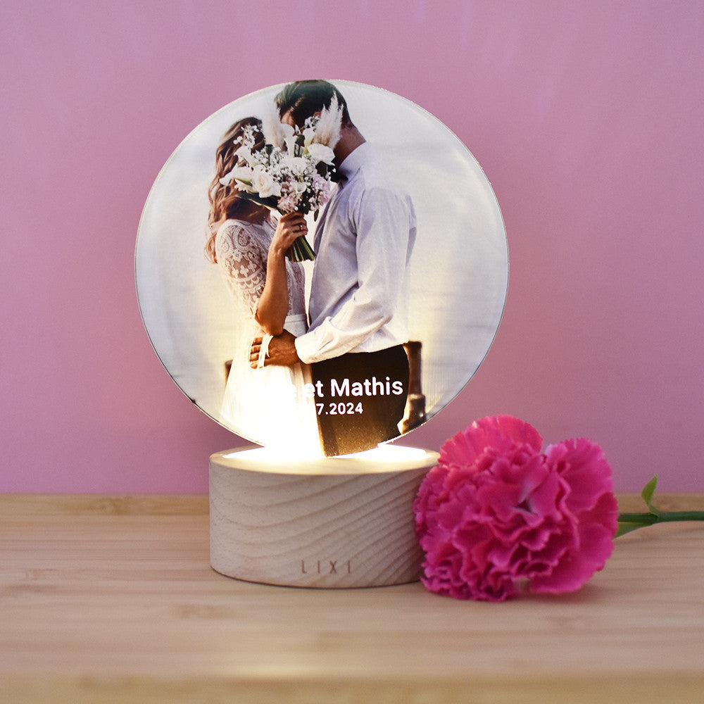 Lampe Lixi Photo et Texte à Personnaliser - Lampe Personnalisée