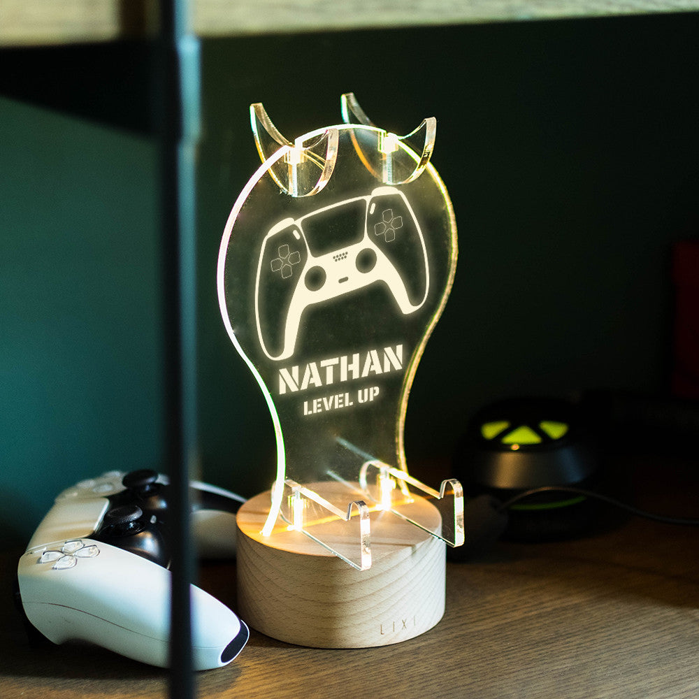 Lampe Lixi Support Manette et Casque Gaming à Personnaliser - Lampe Personnalisée