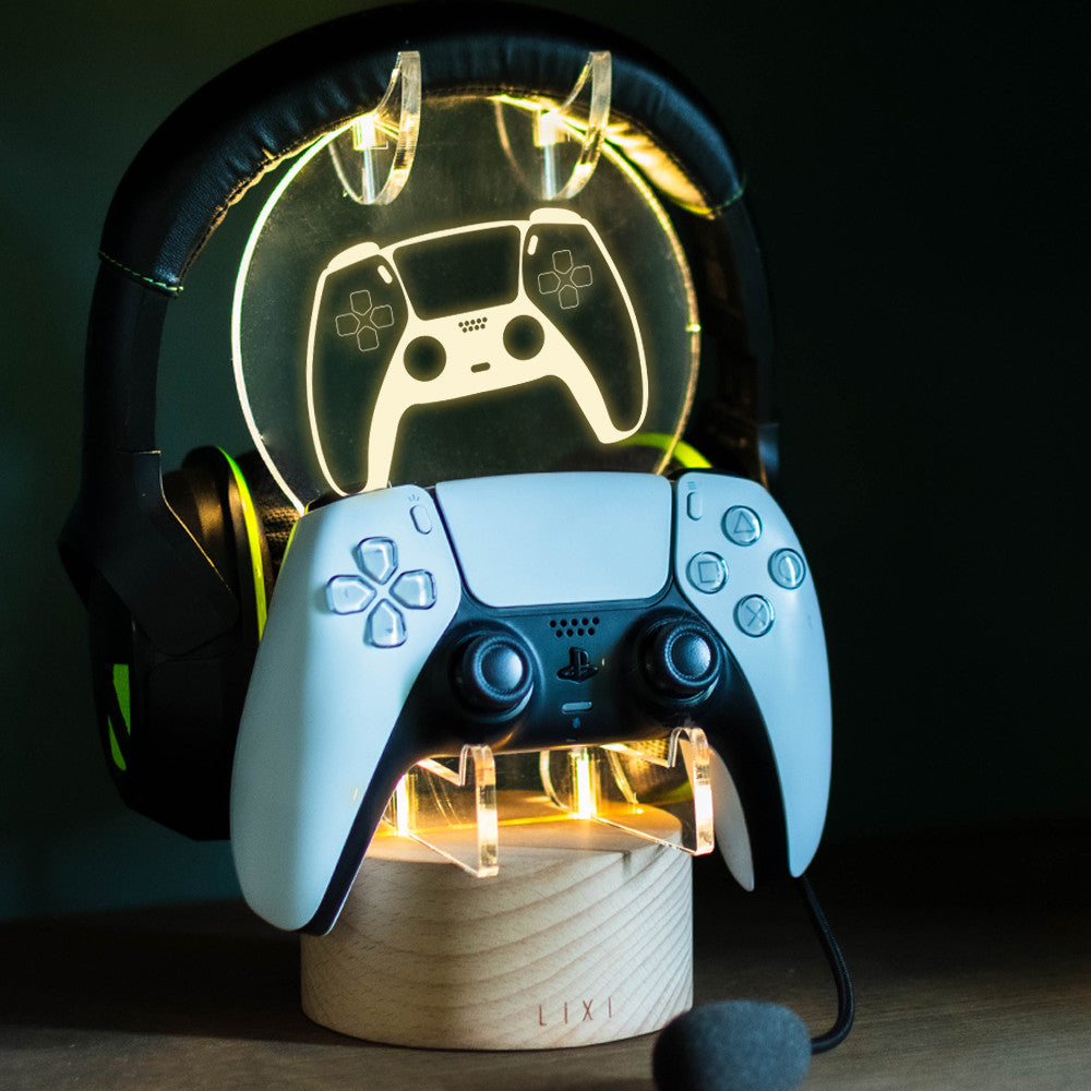 Lampe Lixi Support Manette et Casque Gaming à Personnaliser - Lampe Personnalisée