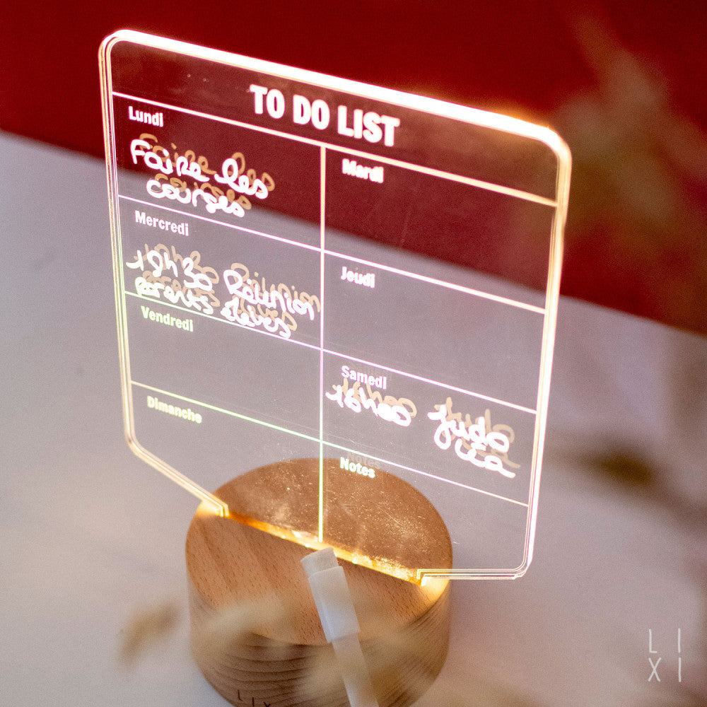 Lampe Lixi To Do List à Personnaliser - Lampe Personnalisée