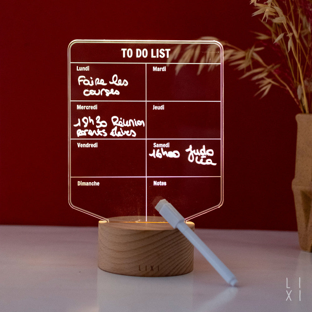 Lampe Lixi To Do List à Personnaliser - Lampe Personnalisée