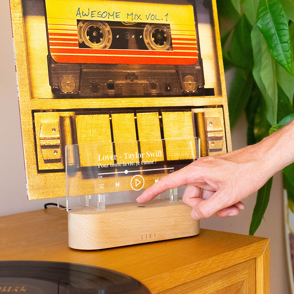 Lampe Lixi XL Support Vinyle Playlist à Personnaliser - Lampe Personnalisée