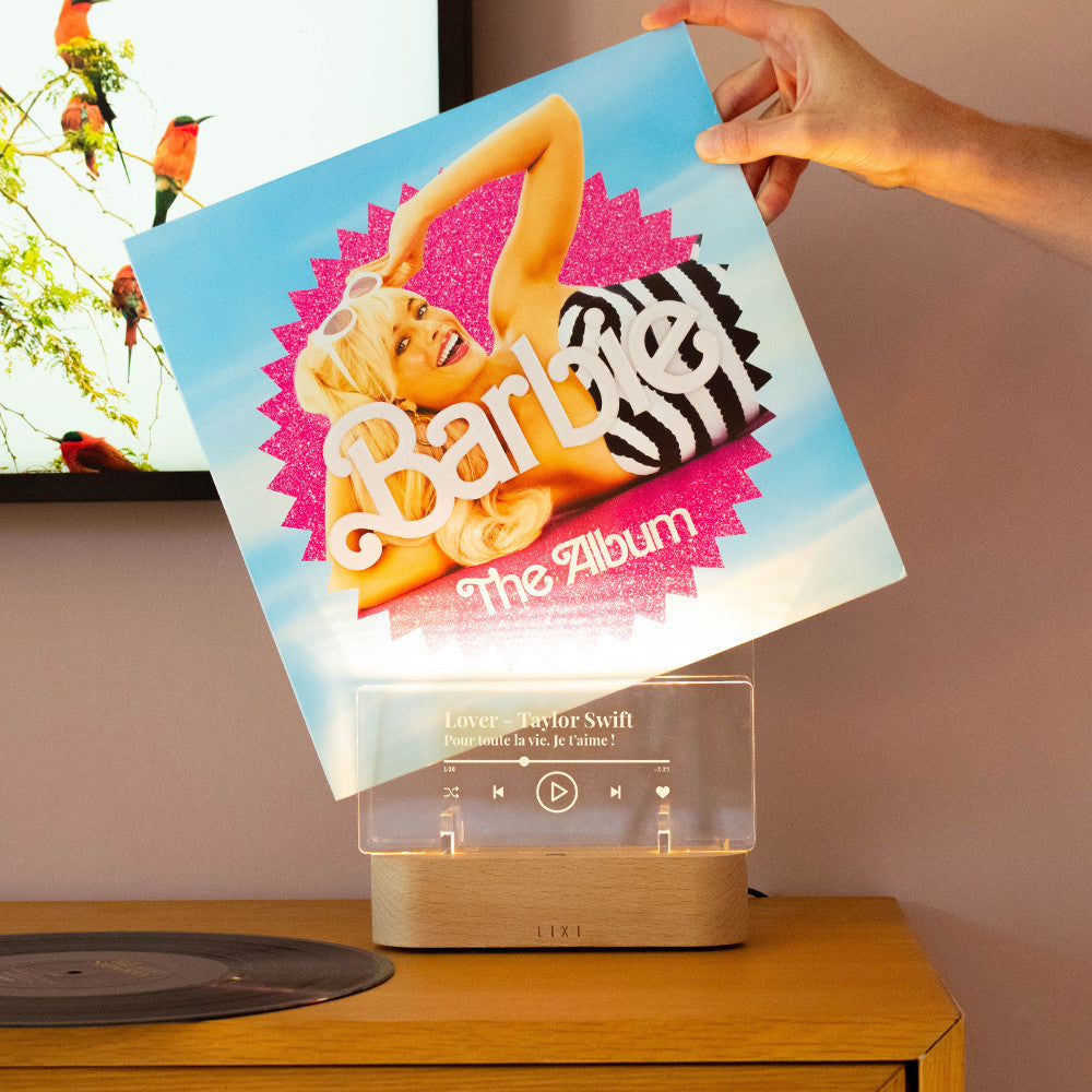 Lampe Lixi XL Support Vinyle Playlist à Personnaliser - Lampe Personnalisée