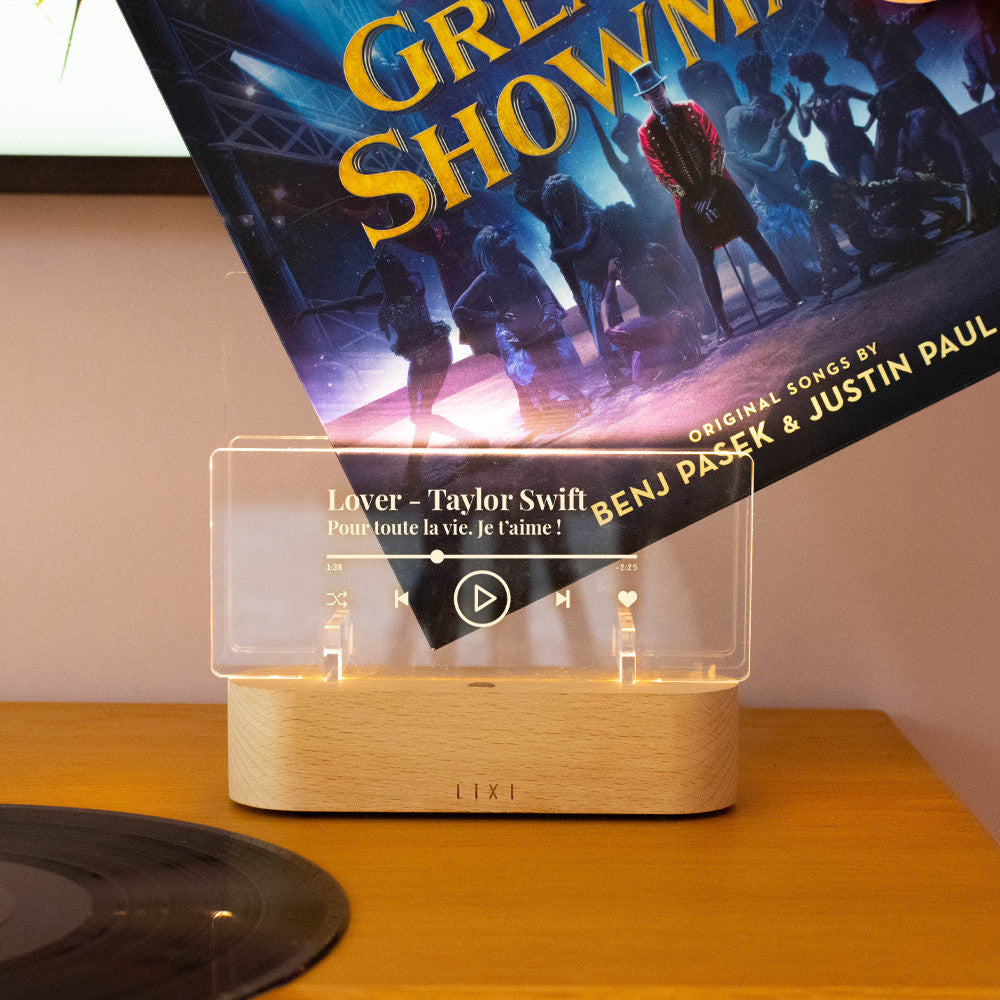 Lampe Lixi XL Support Vinyle Playlist à Personnaliser - Lampe Personnalisée