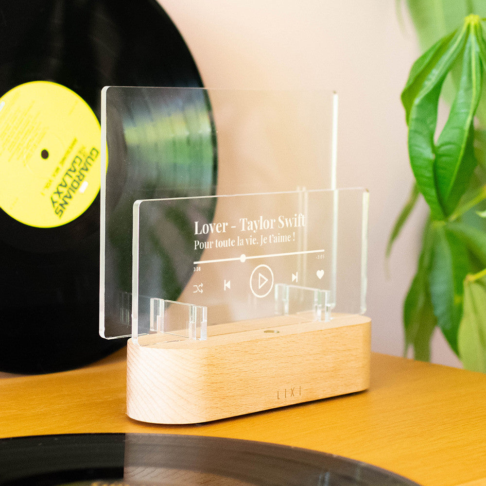 Lampe Lixi XL Support Vinyle Playlist à Personnaliser - Lampe Personnalisée