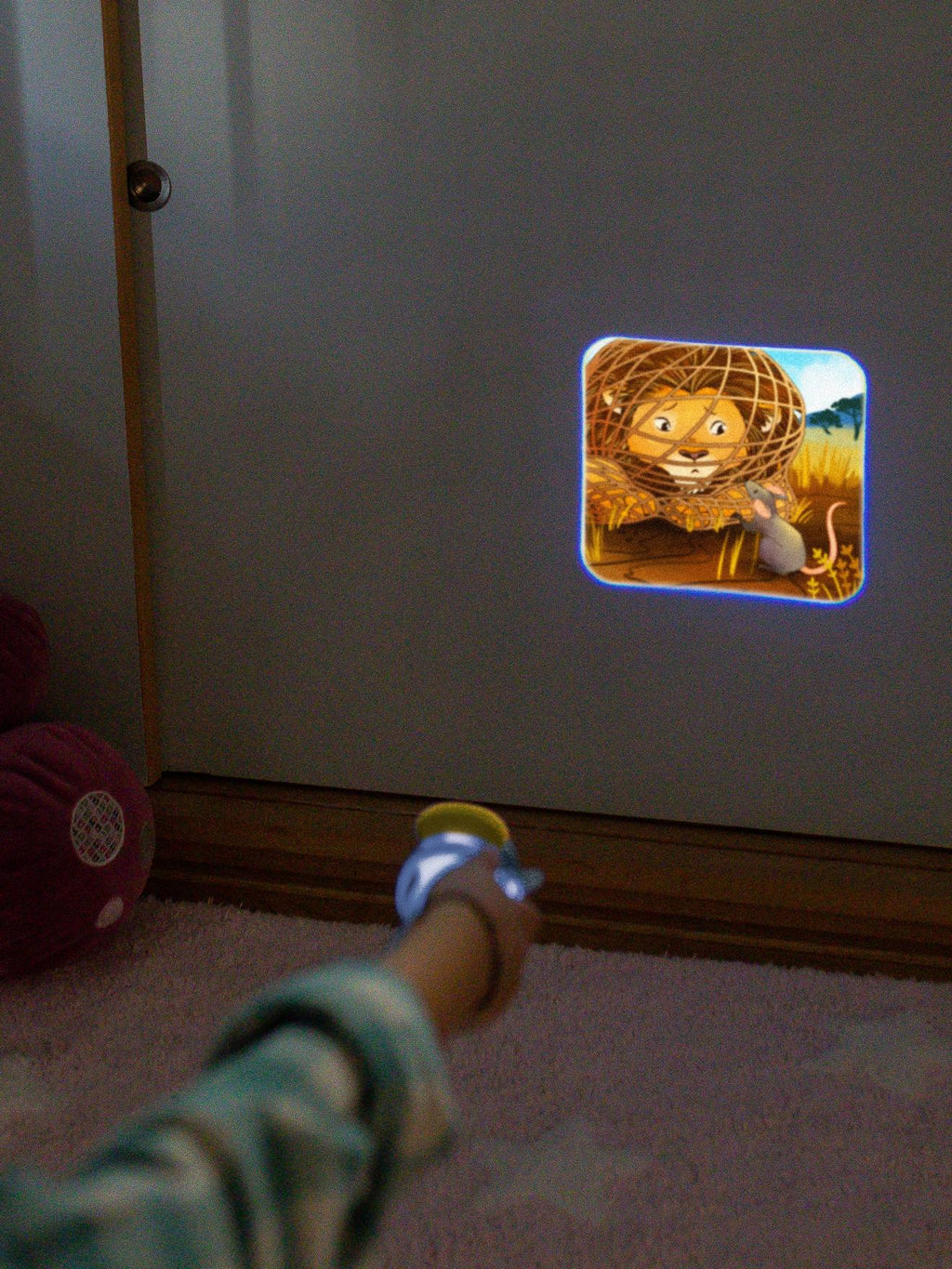 Lampe projecteur à histoires kidyslide - bleu