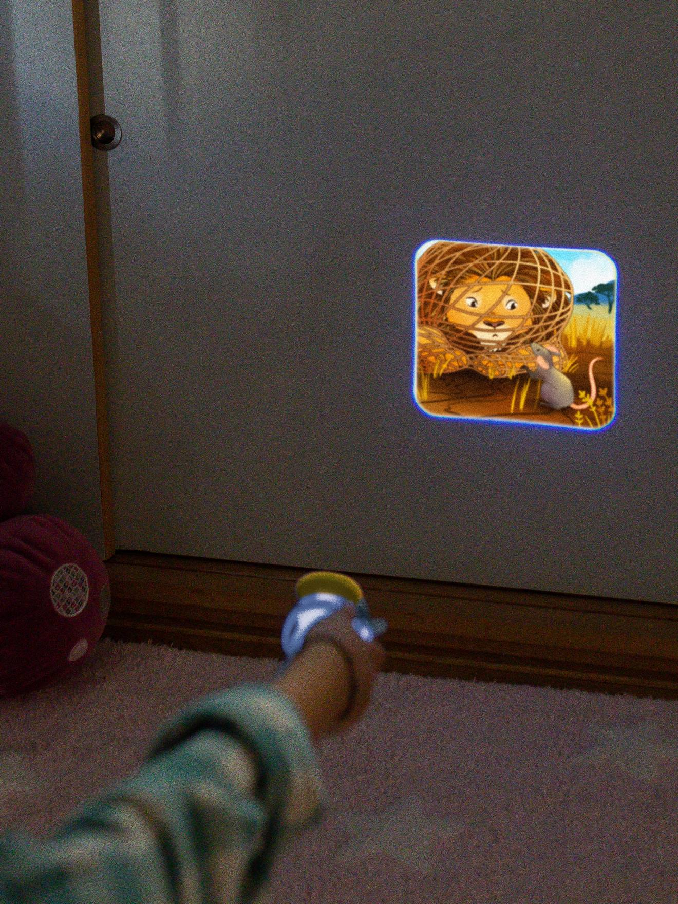 Lampe projecteur à histoires kidyslide - bleu