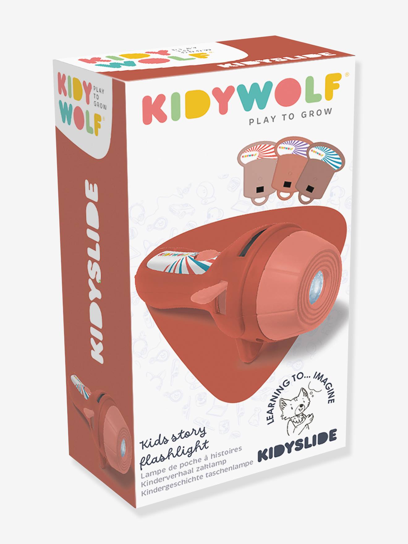 Lampe projecteur à histoires kidyslide - terracotta