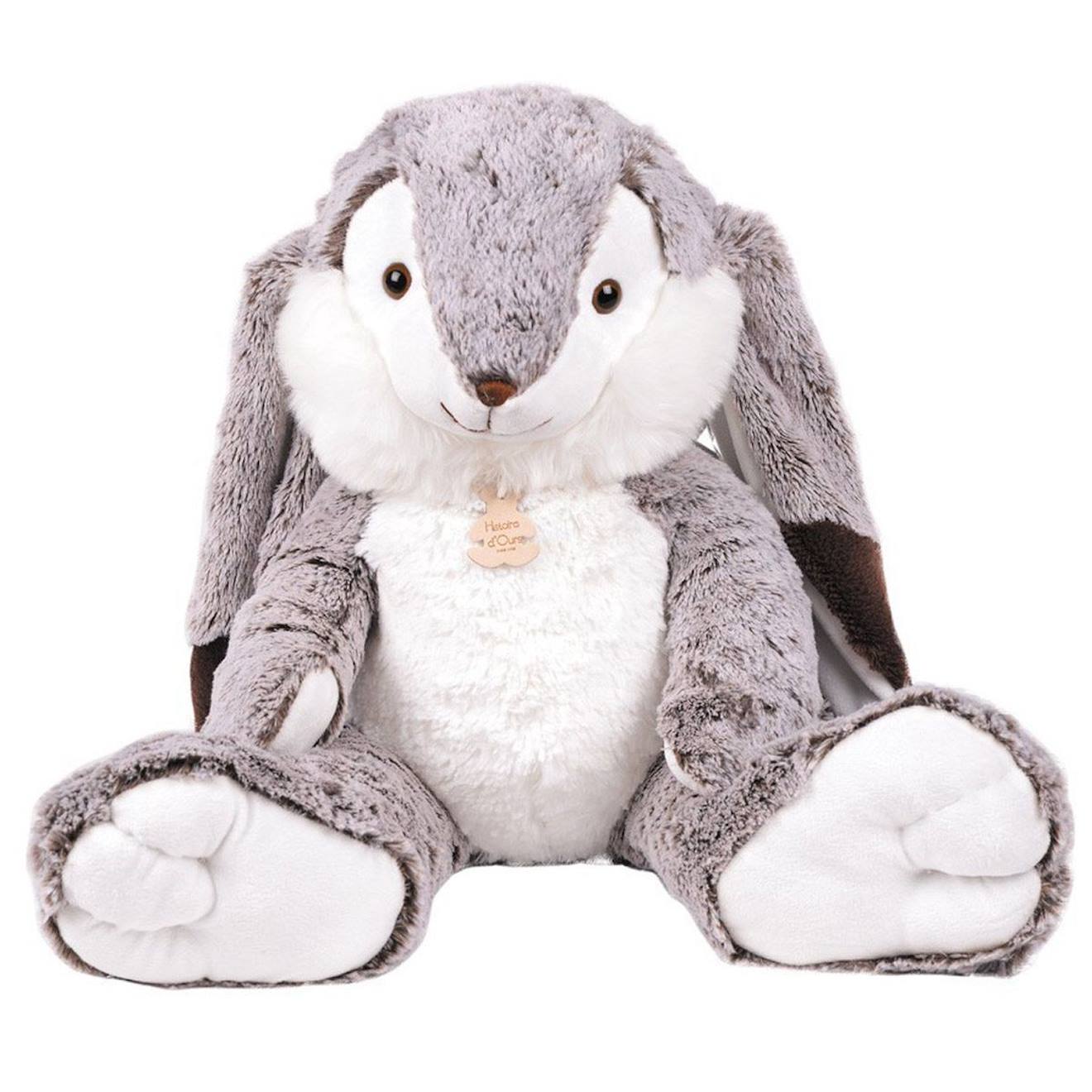 Lapin marius 50 cm gris
