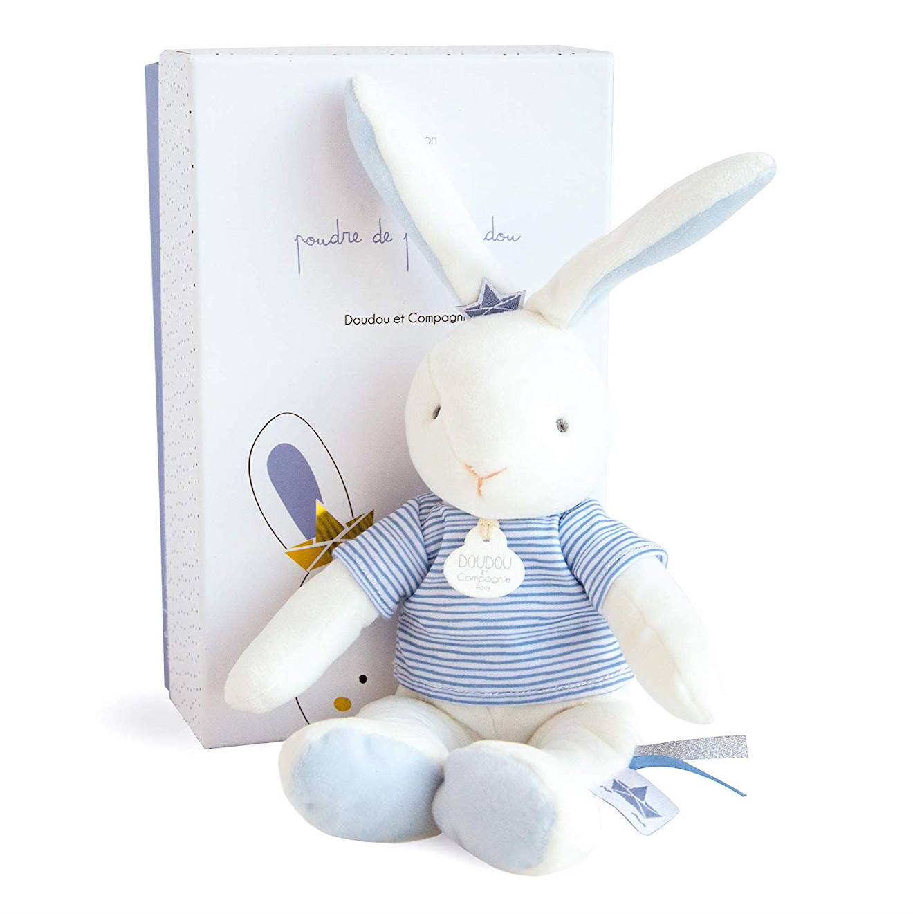 Lapin matelot 20 cm bleu