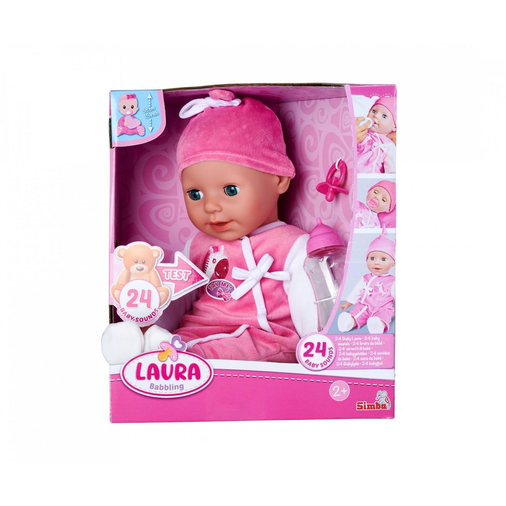 Laura poupée parlante rose