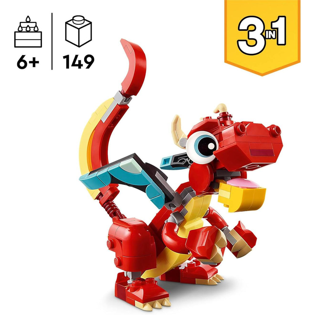 Le dragon rouge 31145 multicolore