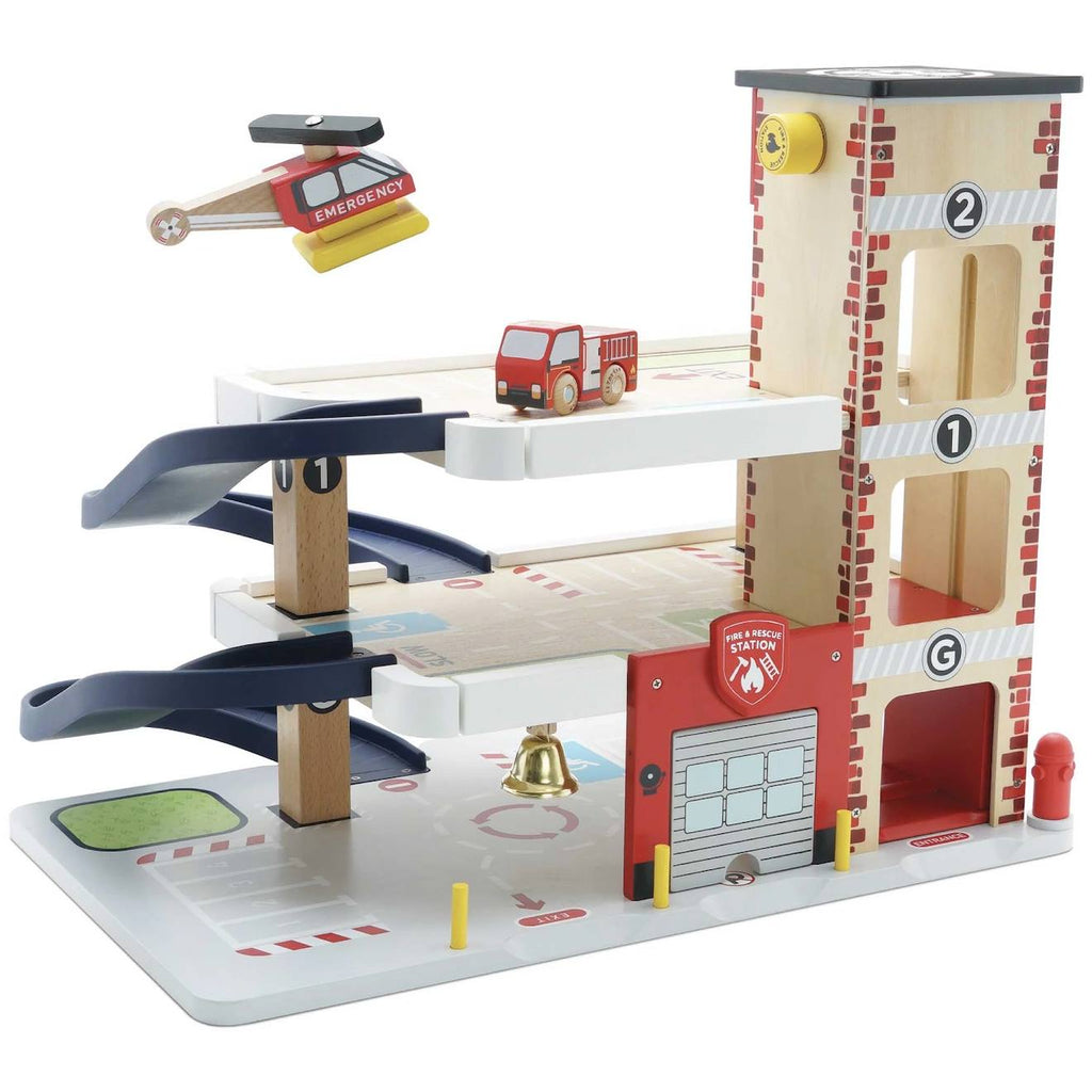 Le garage des pompiers beige
