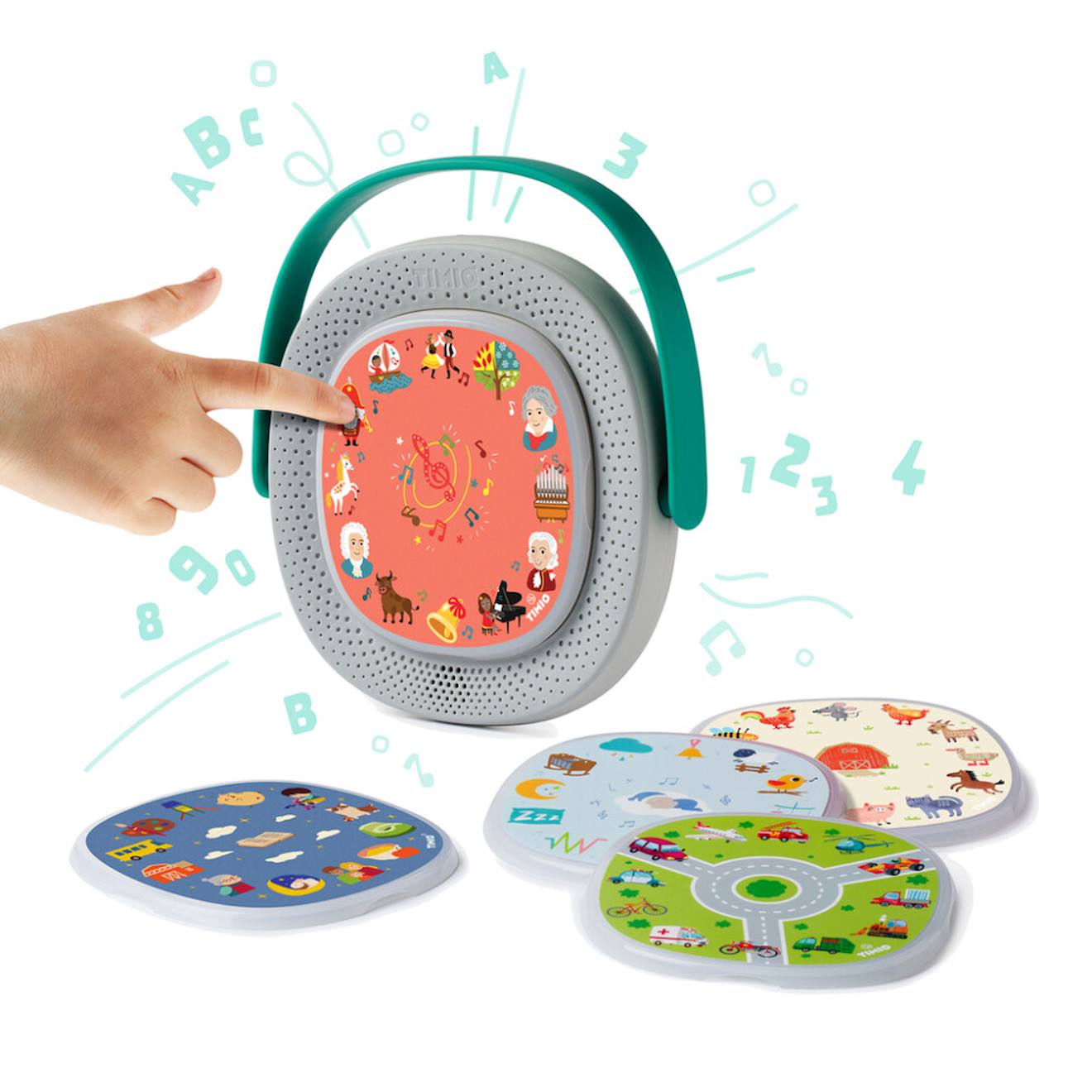 Le lecteur audio éducatif et interactif pour enfants de 2 à 6 ans multicolor