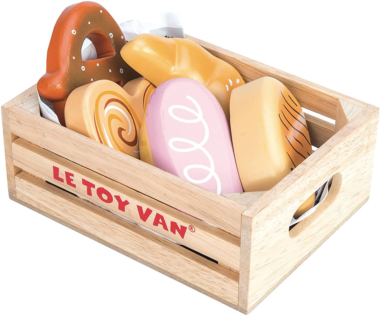 Le panier de pâtisseries beige