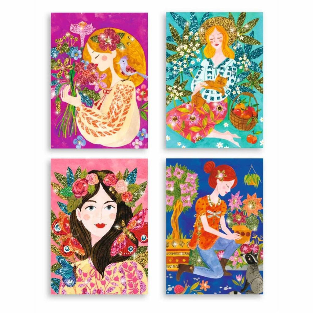 Le parfum des fleurs tableaux à pailleter multicolore
