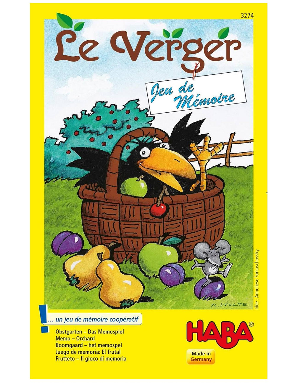Le verger - jeu de mémoire jaune