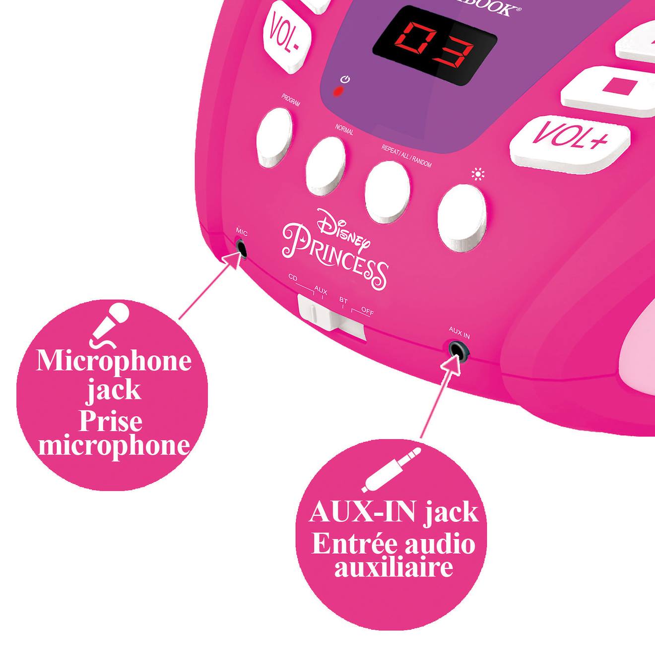Lecteur CD Bluetooth Disney princess multicolore