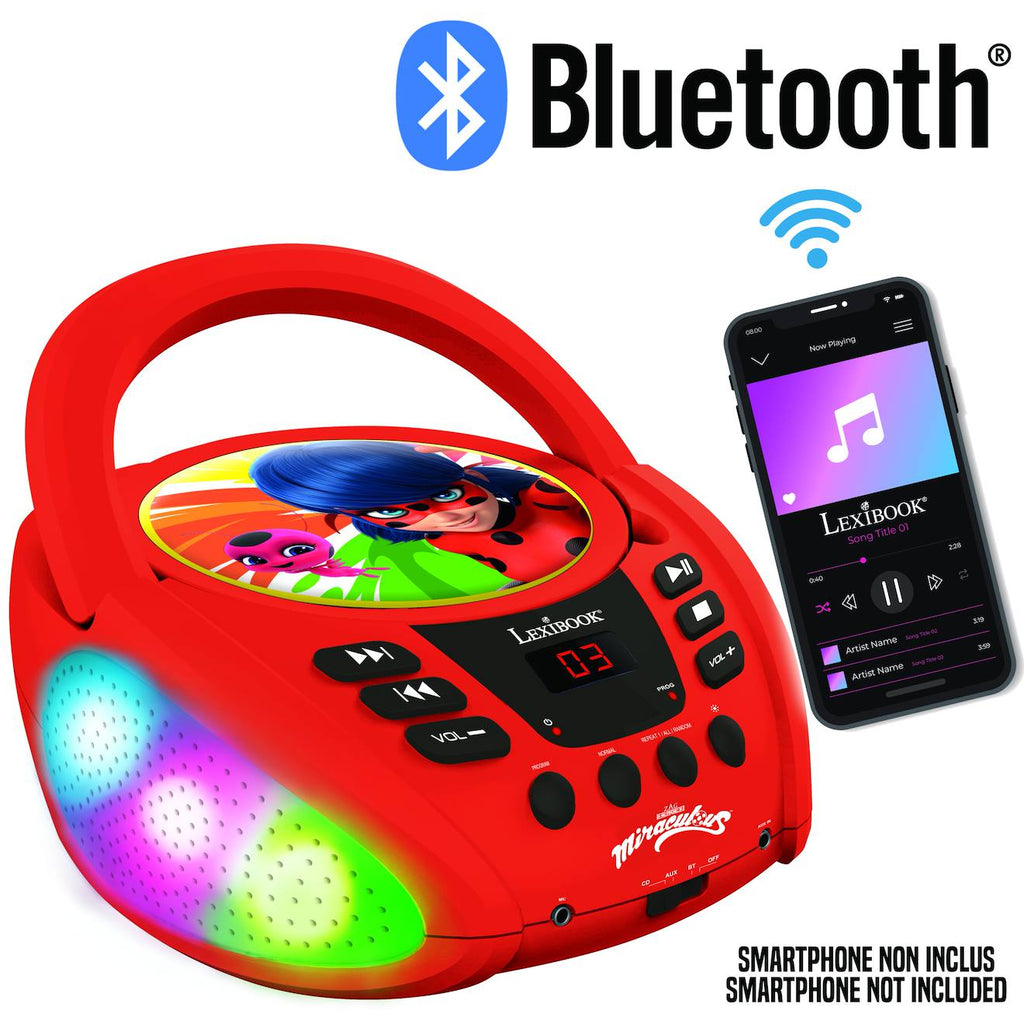 Lecteur CD Bluetooth miraculous multicolore