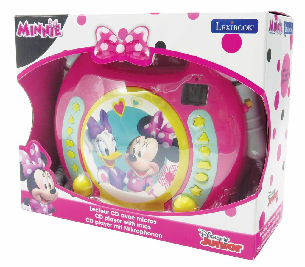 Lecteur CD portable avec 2 microphones Disney Minnie multicolore