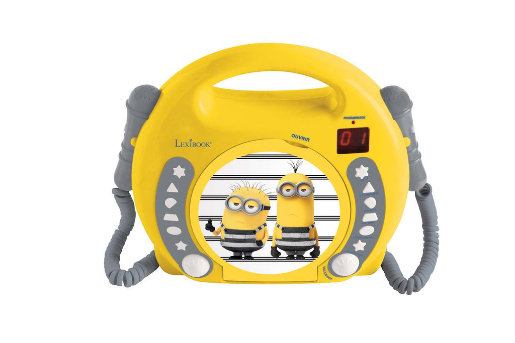 Lecteur CD portable avec 2 microphones Les Minions multicolore