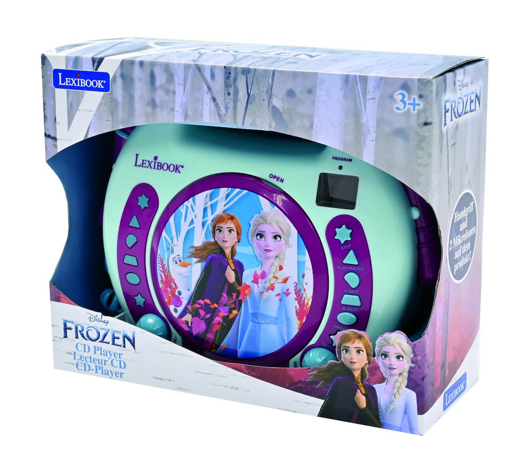 Lecteur CD portable avec 2 microphones Reine des Neiges multicolore