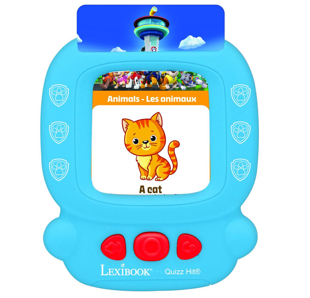 Lecteur de cartes interactif parlant bilingue quizz hit pat patrouille anglais et français multicolore