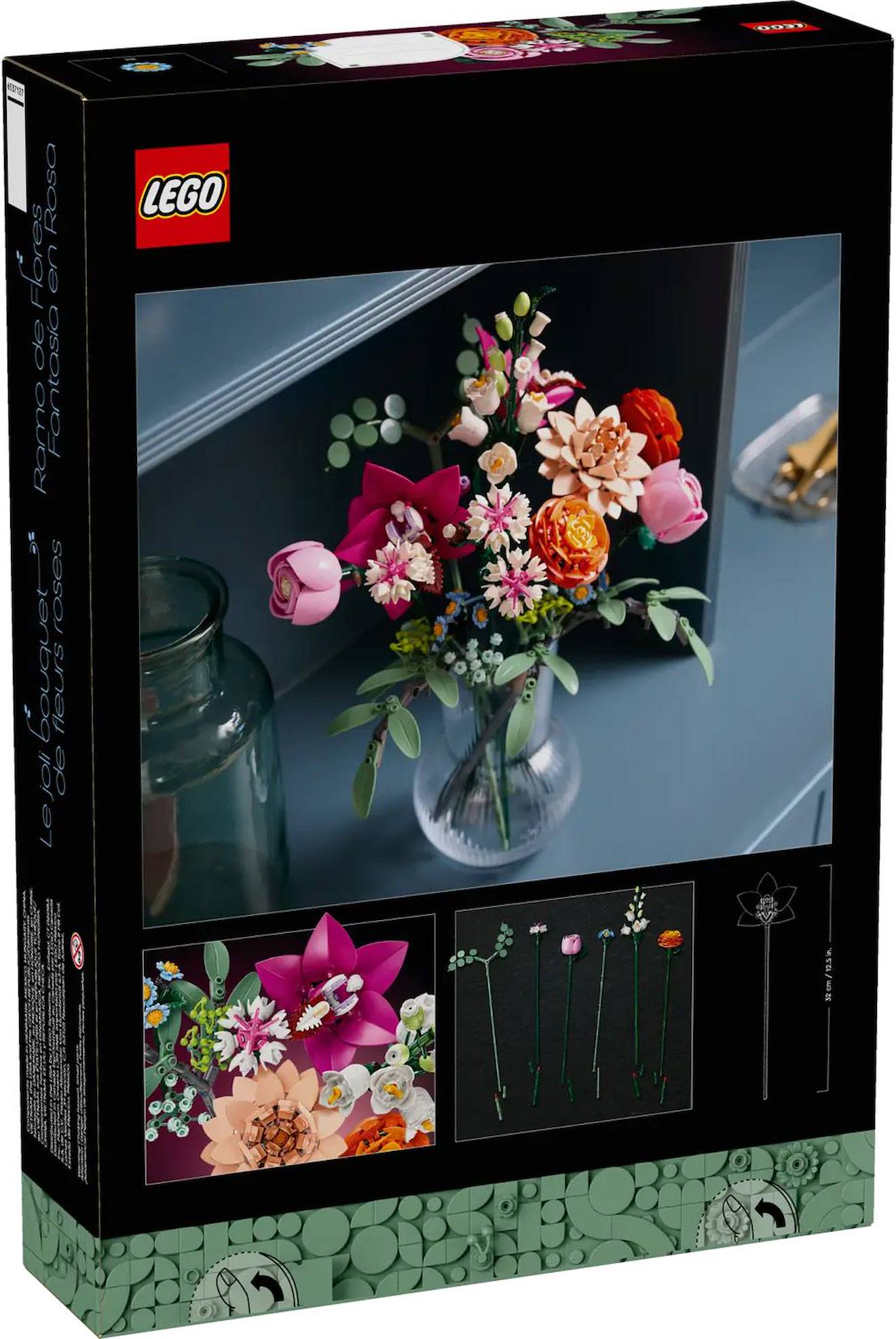 LEGO botanicals - LEGO icons - le joli bouquet de fleurs roses - 10342 multicolore