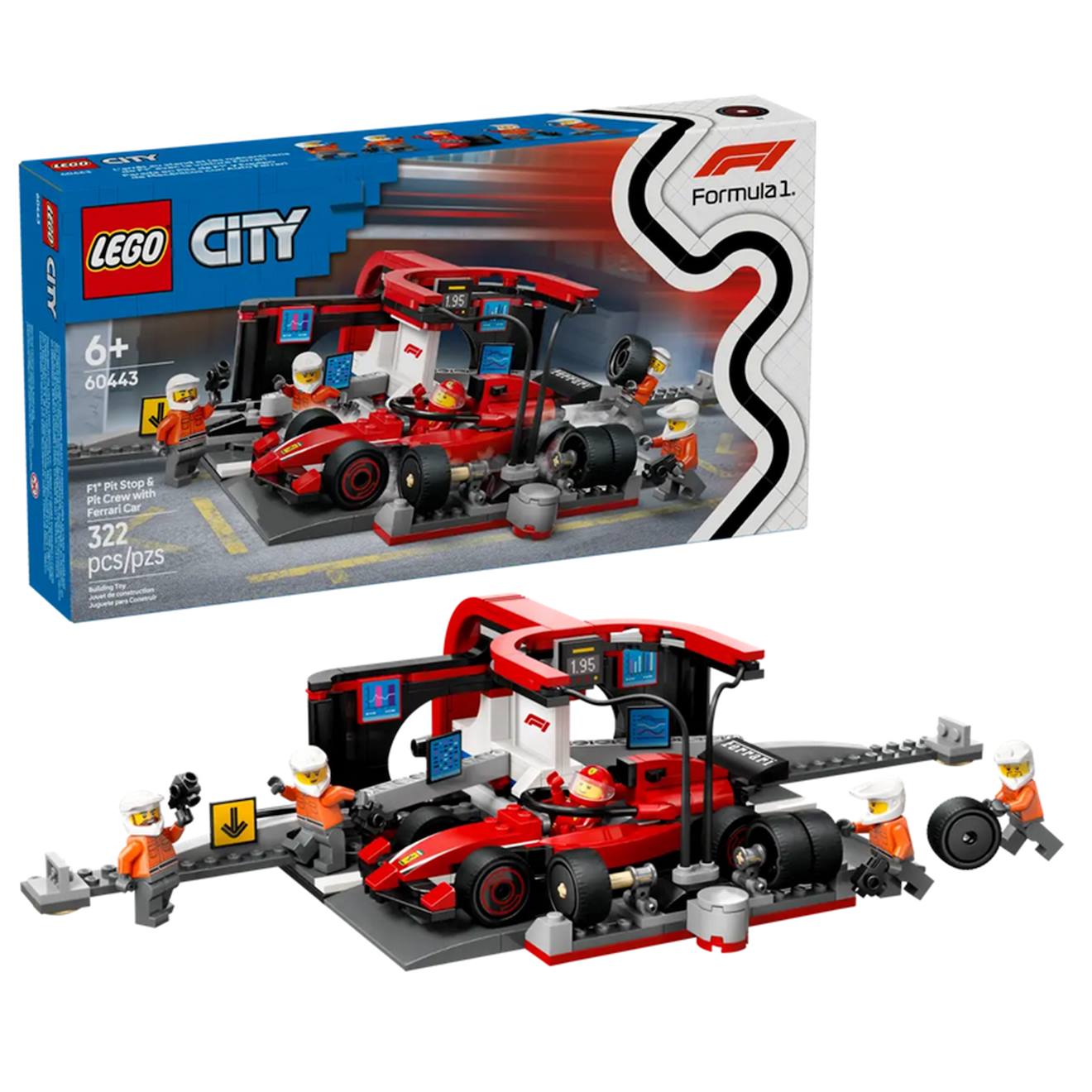 LEGO city arrêt au stand de f1 avec voiture ferrari 60443 multicolore