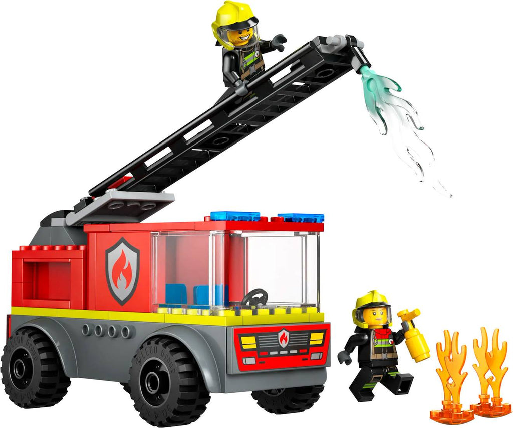 LEGO city - camion de pompiers avec échelle - 60463 multicolore