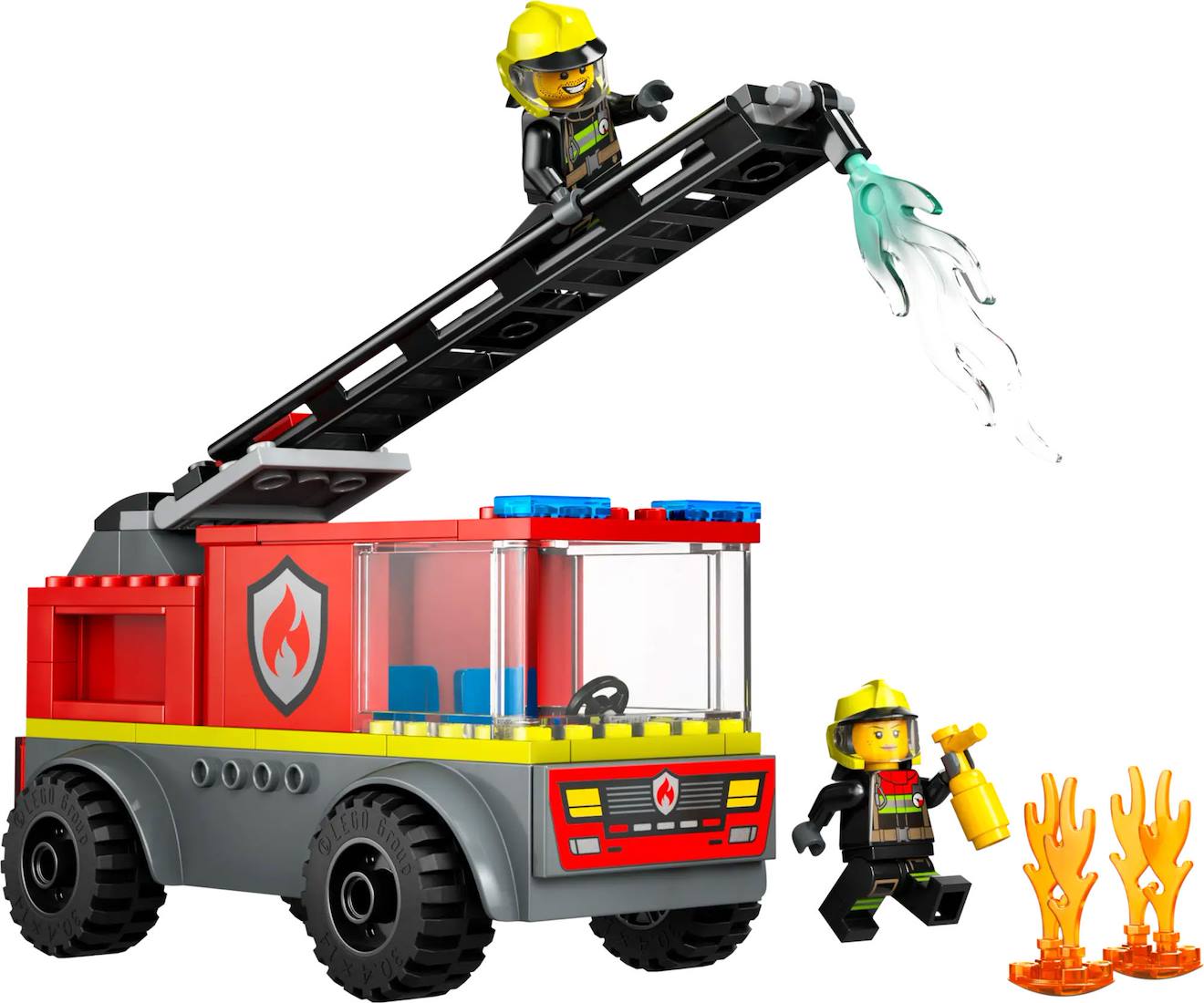 LEGO city - camion de pompiers avec échelle - 60463 multicolore