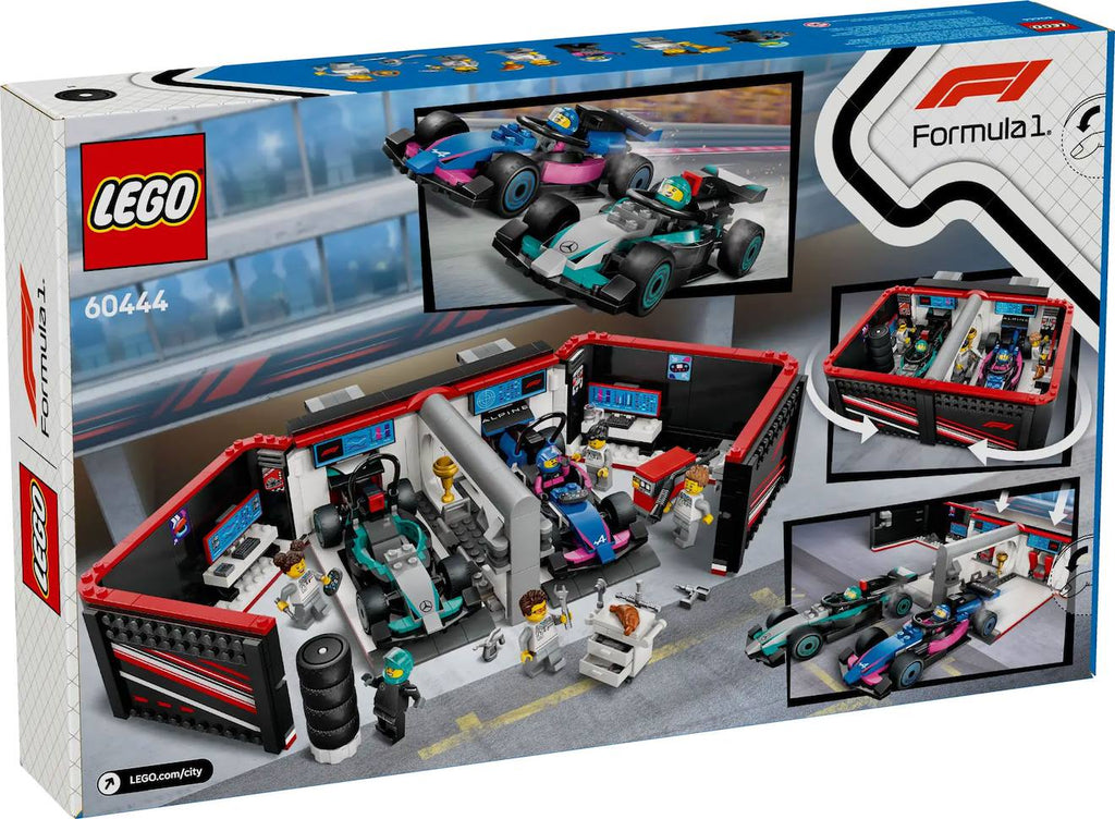 LEGO city - garage de f1 et voitures mercedes-amg et alpine - 60444 multicolore