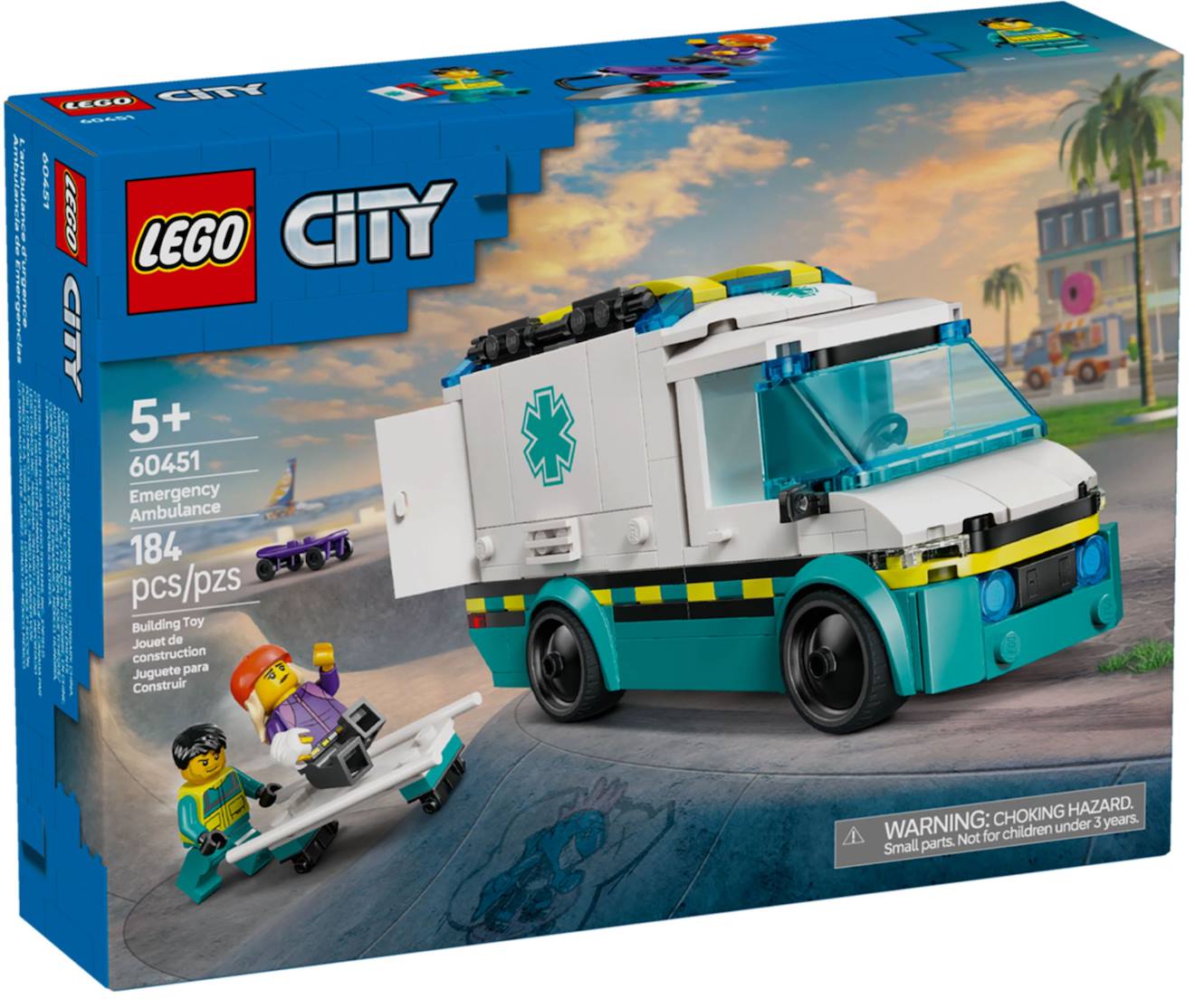 LEGO city - l'ambulance de secours - 60451 multicolore