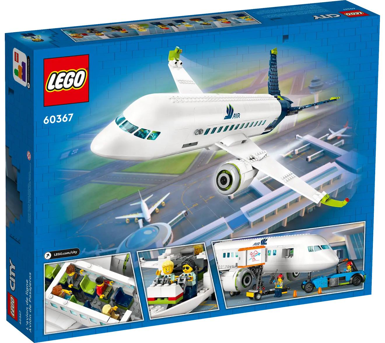 LEGO city - l'avion de ligne - 60367 multicolore