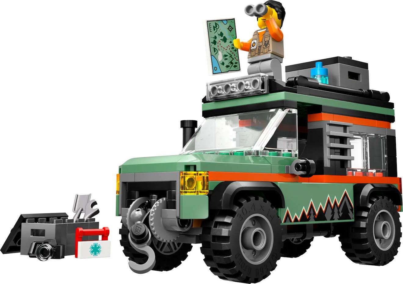 LEGO city - le camion 4x4 tout-terrain - 60447 multicolore