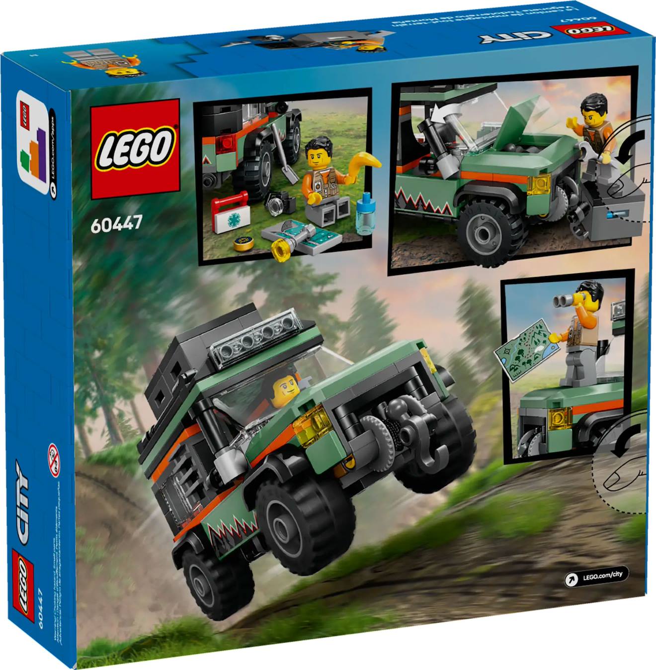 LEGO city - le camion 4x4 tout-terrain - 60447 multicolore