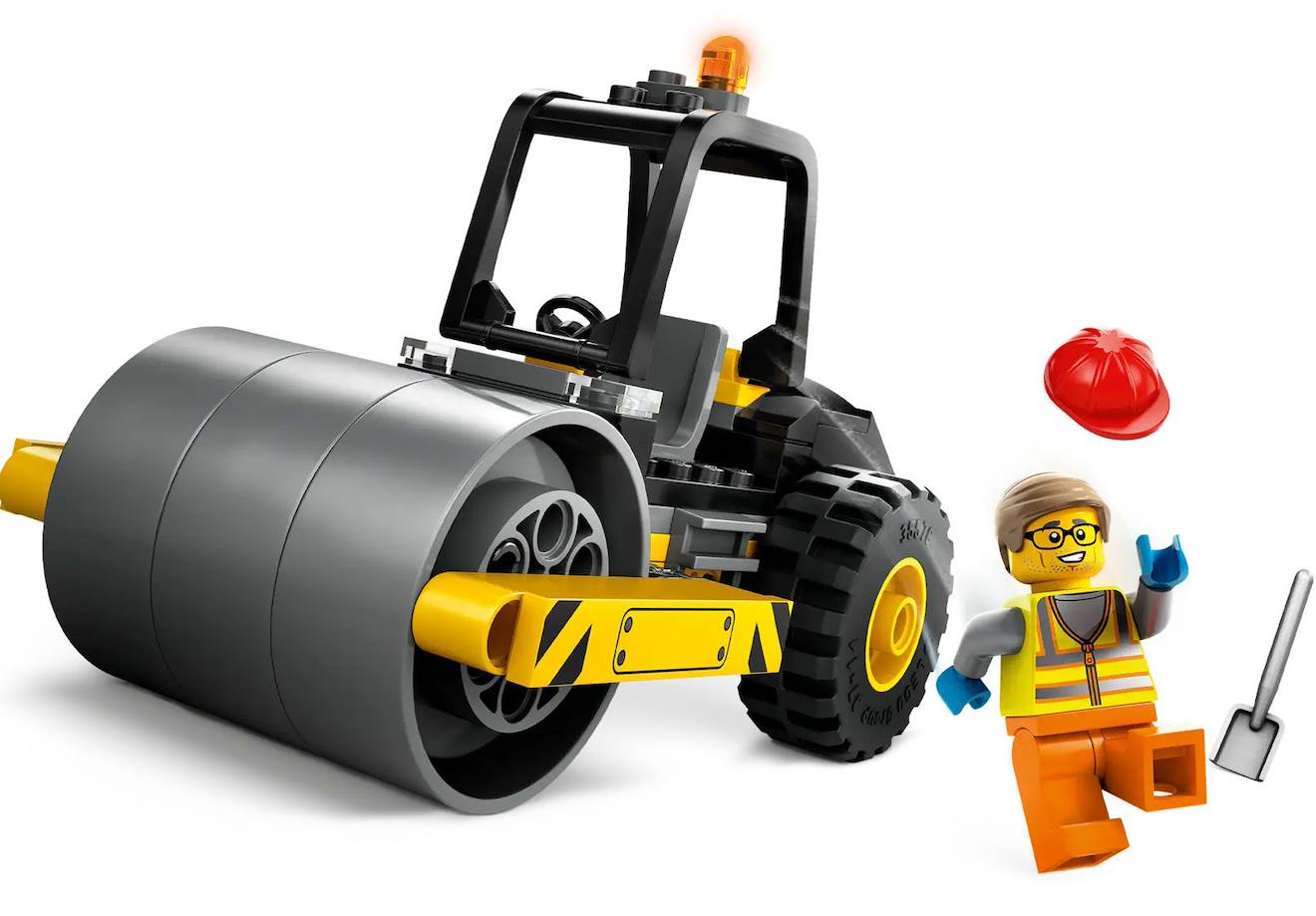 LEGO city - le rouleau compresseur de chantier - 60401 multicolore