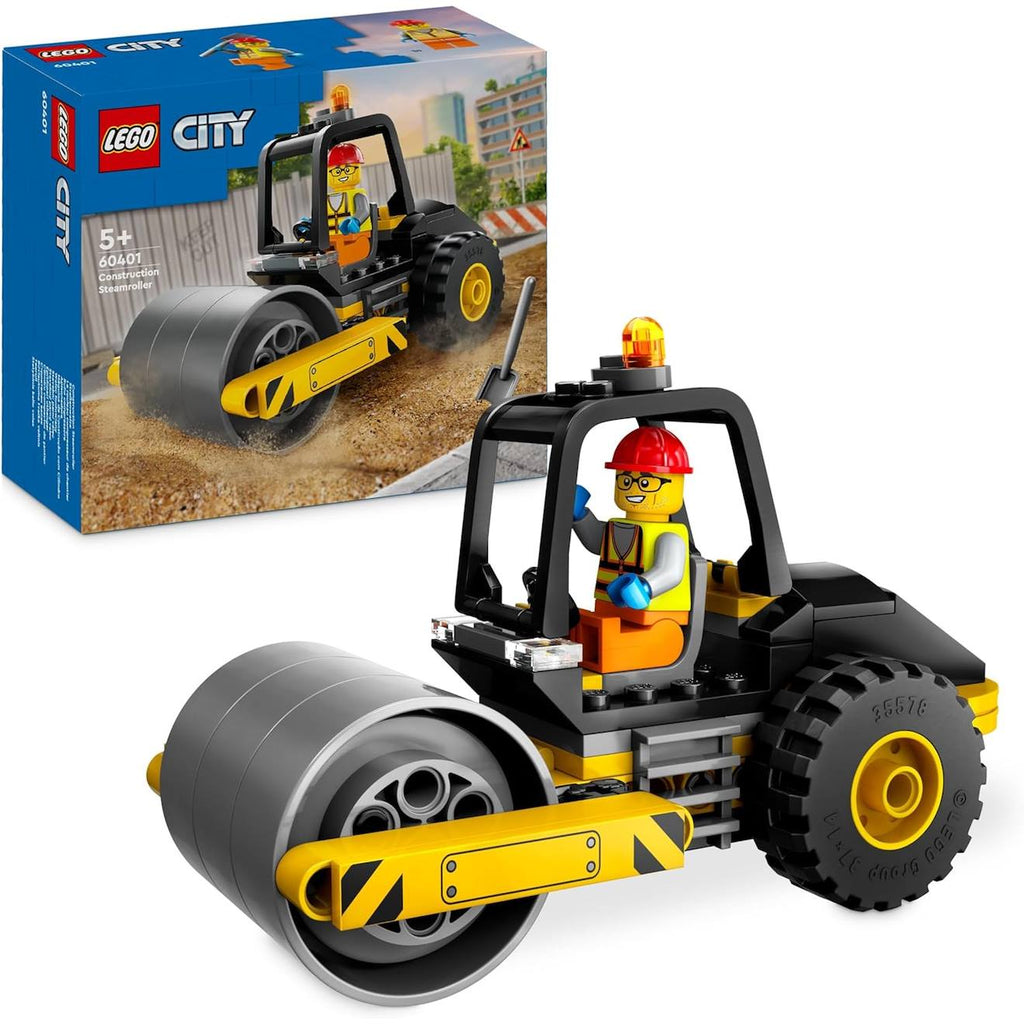 LEGO city - le rouleau compresseur de chantier - 60401 multicolore