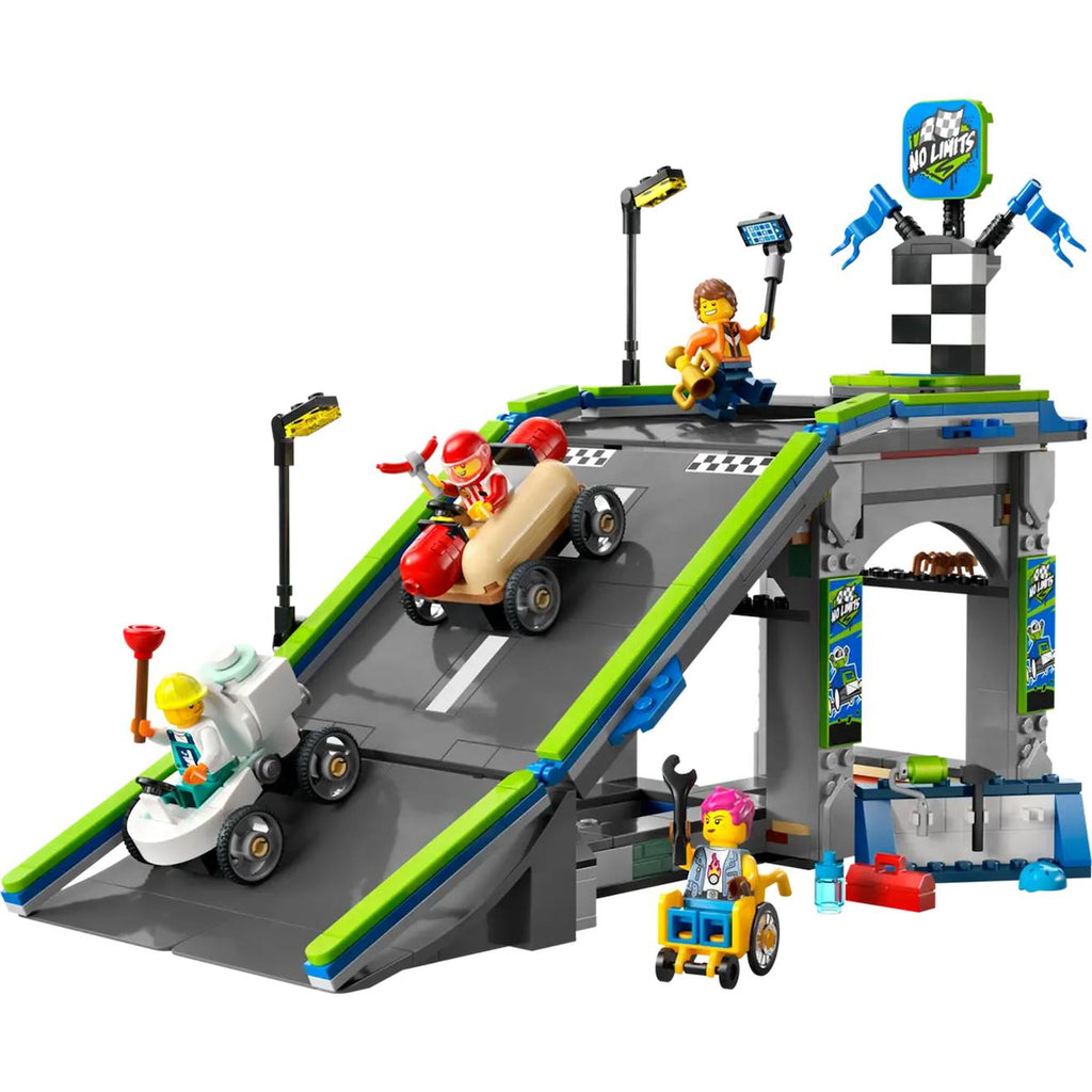 LEGO city - zéro limite : rampe pour bolides de course - 60460 multicolore