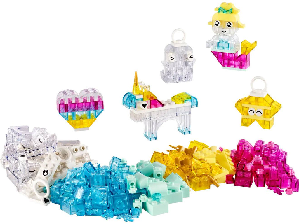 LEGO classic - la boîte de briques transparentes magiques - 11040 multicolore