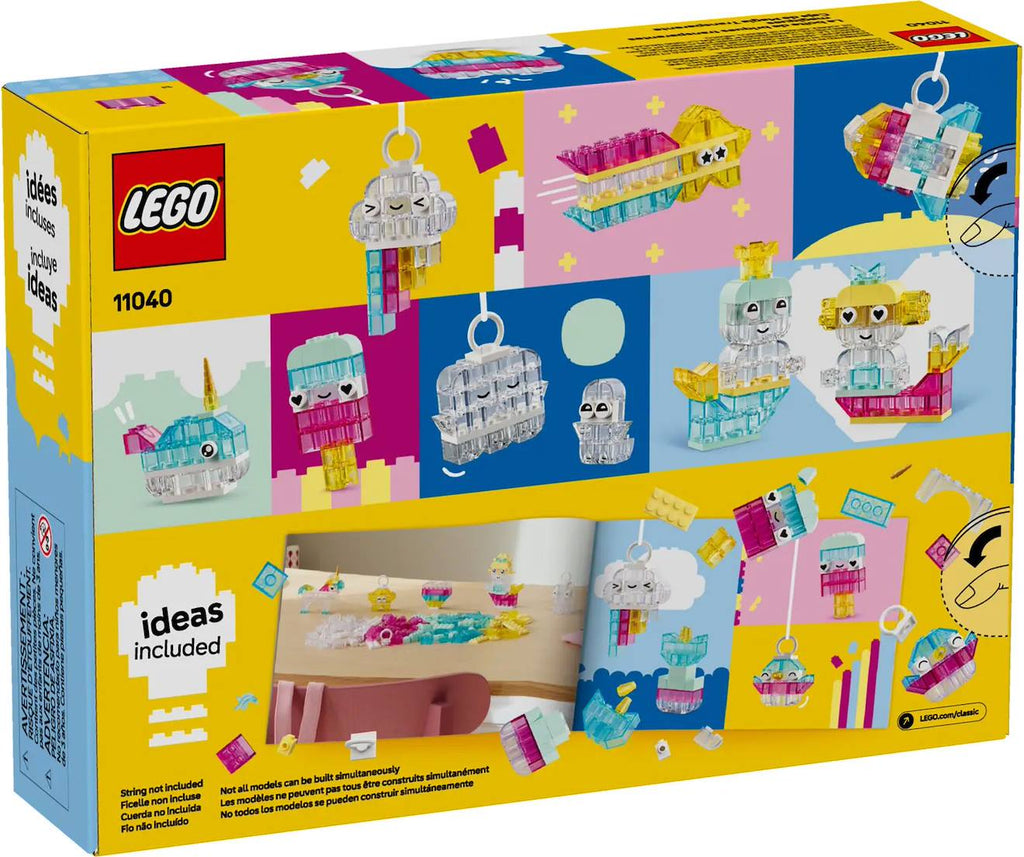 LEGO classic - la boîte de briques transparentes magiques - 11040 multicolore