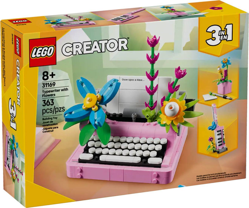 LEGO creator - la machine à écrire avec des fleurs - 31169 multicolore
