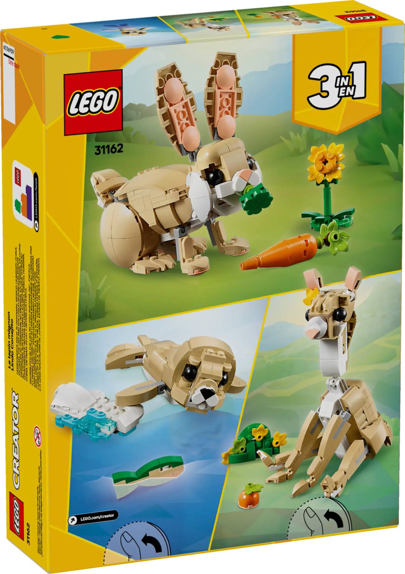 LEGO creator - l'adorable lapin - 31162 multicolore