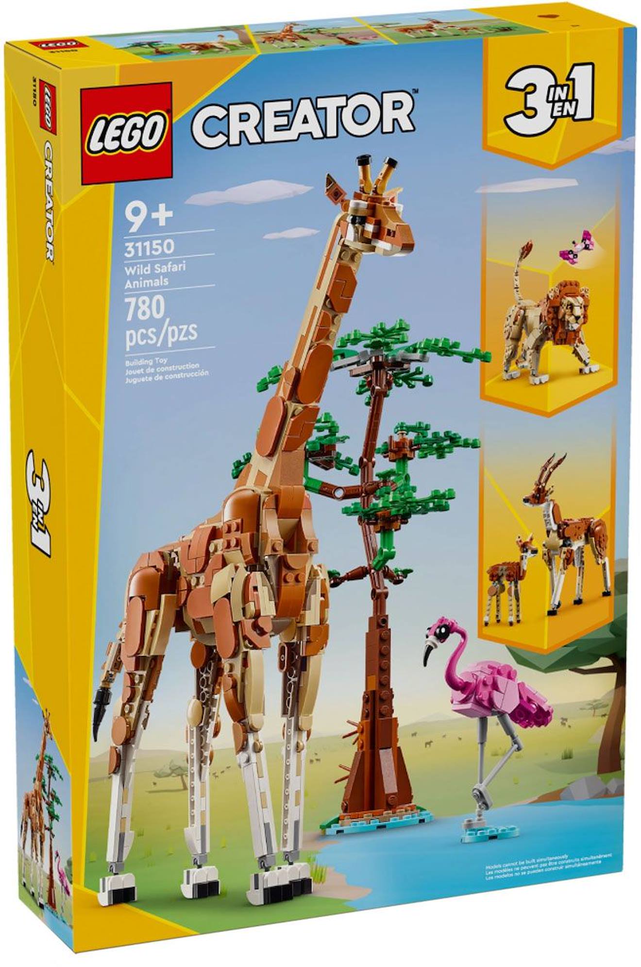 LEGO creator - les animaux sauvages du safari - 31150 multicolore