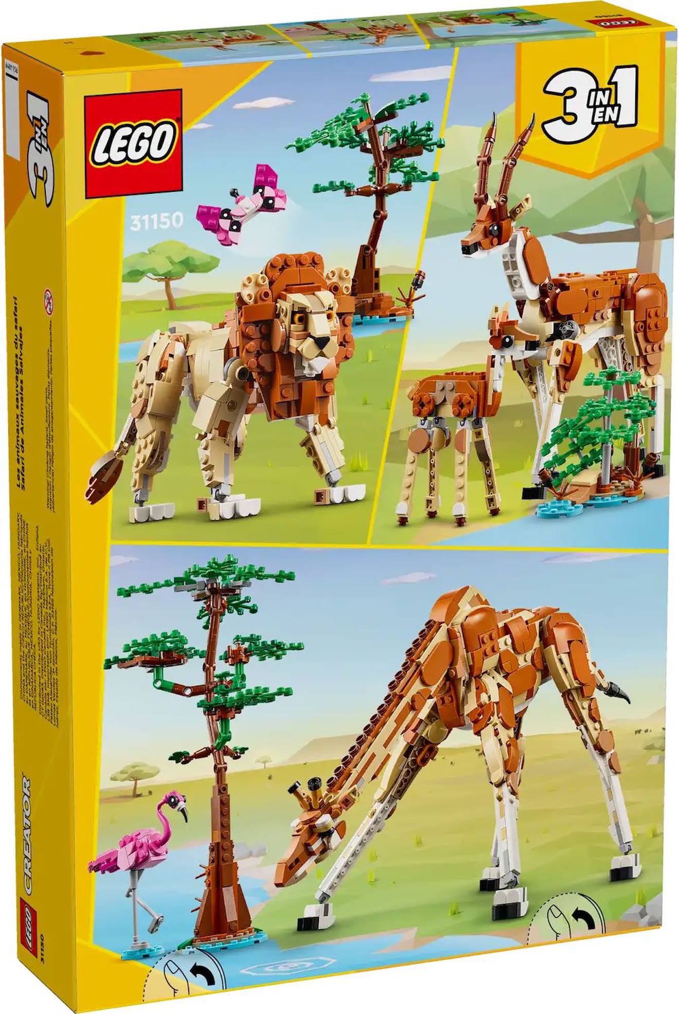LEGO creator - les animaux sauvages du safari - 31150 multicolore