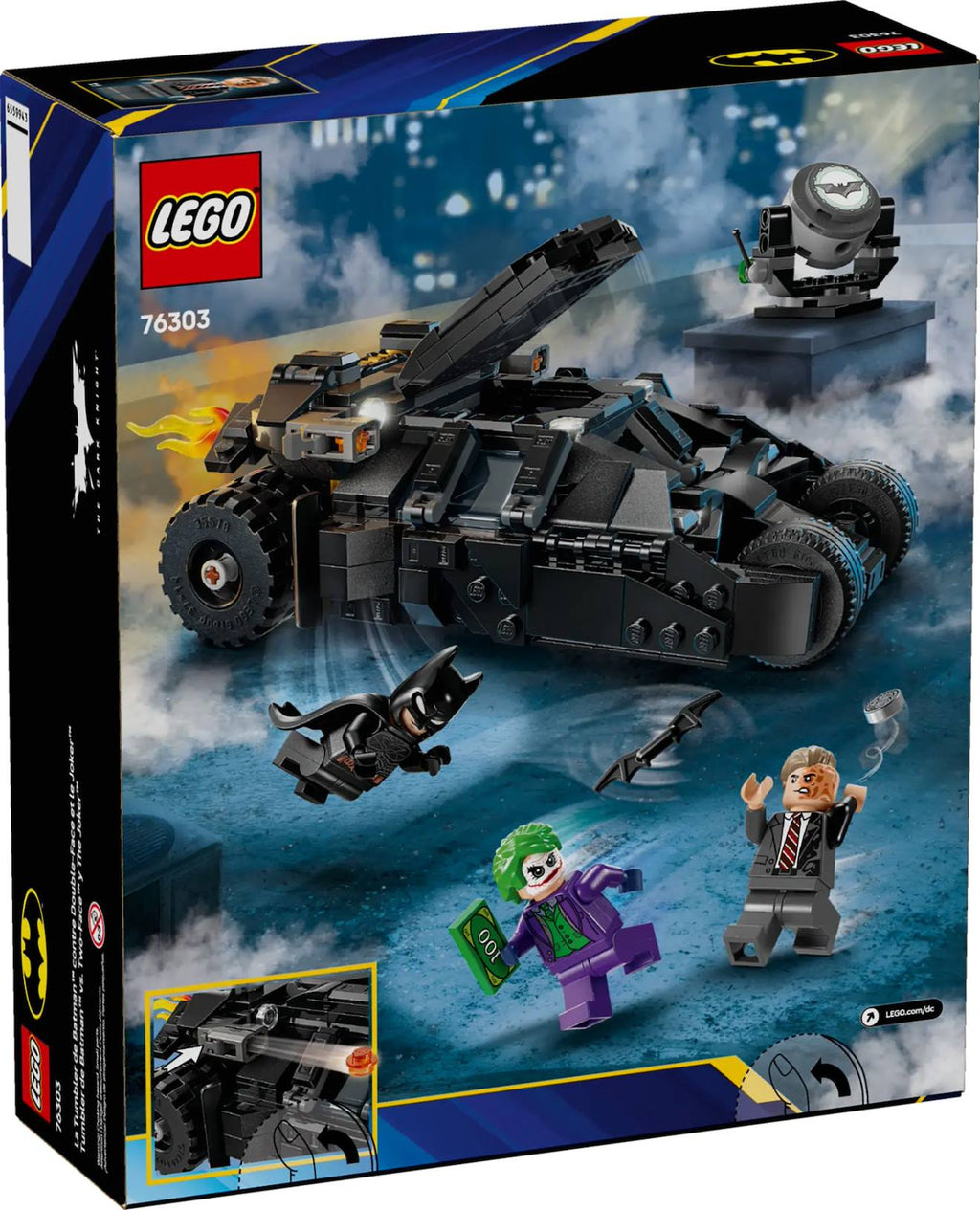 LEGO dc comics - la batmobile tumbler de Batman contre double-face et le joker - 76303 multicolore