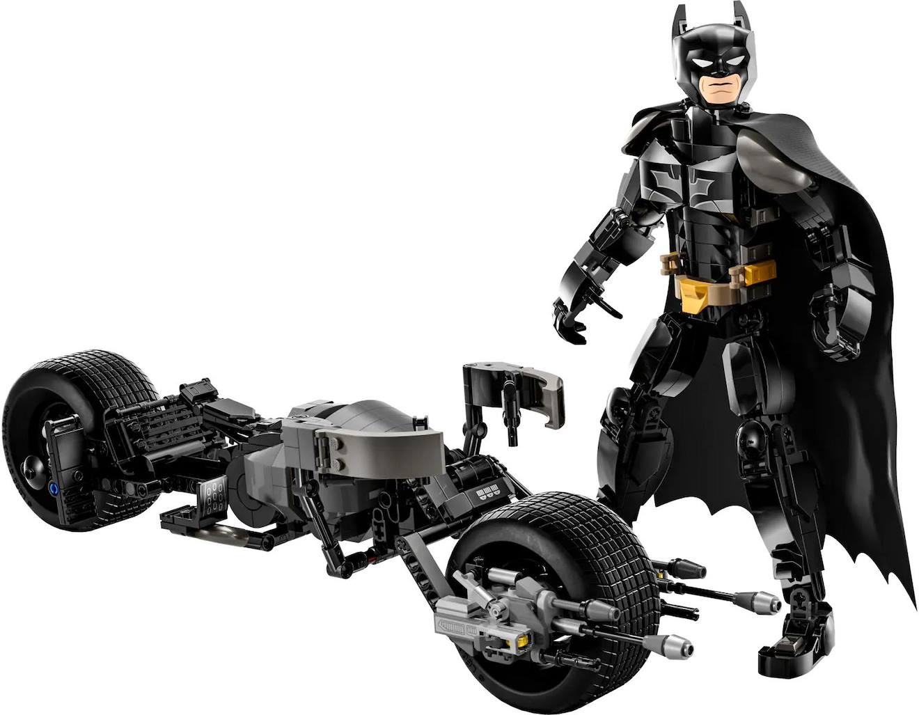 LEGO dc comics - la figurine de Batman à construire et la moto bat-pod - 76273 multicolore